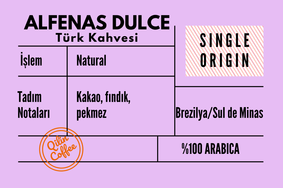 Alfenas Dulce Türk Kahvesi 1 Kg Paket